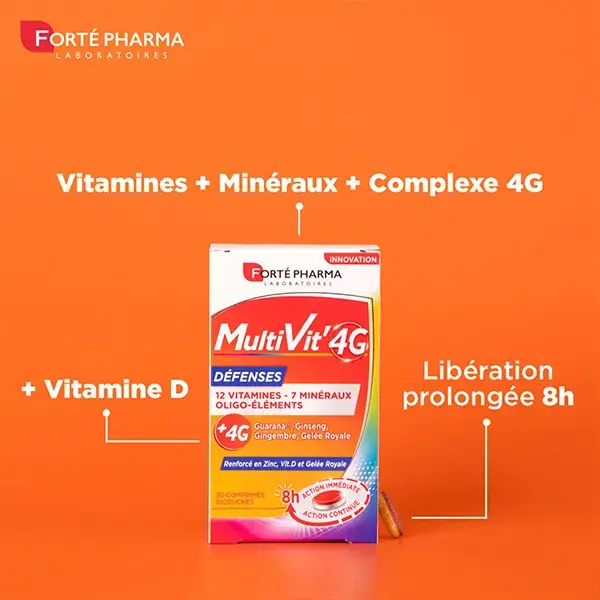 Forté Pharma Multivit' 4G Defenses 30 comprimidos