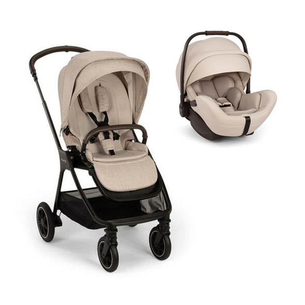 Poussette DUO Triv Next + Siège-auto Arra Flex Biscotti - NUNA