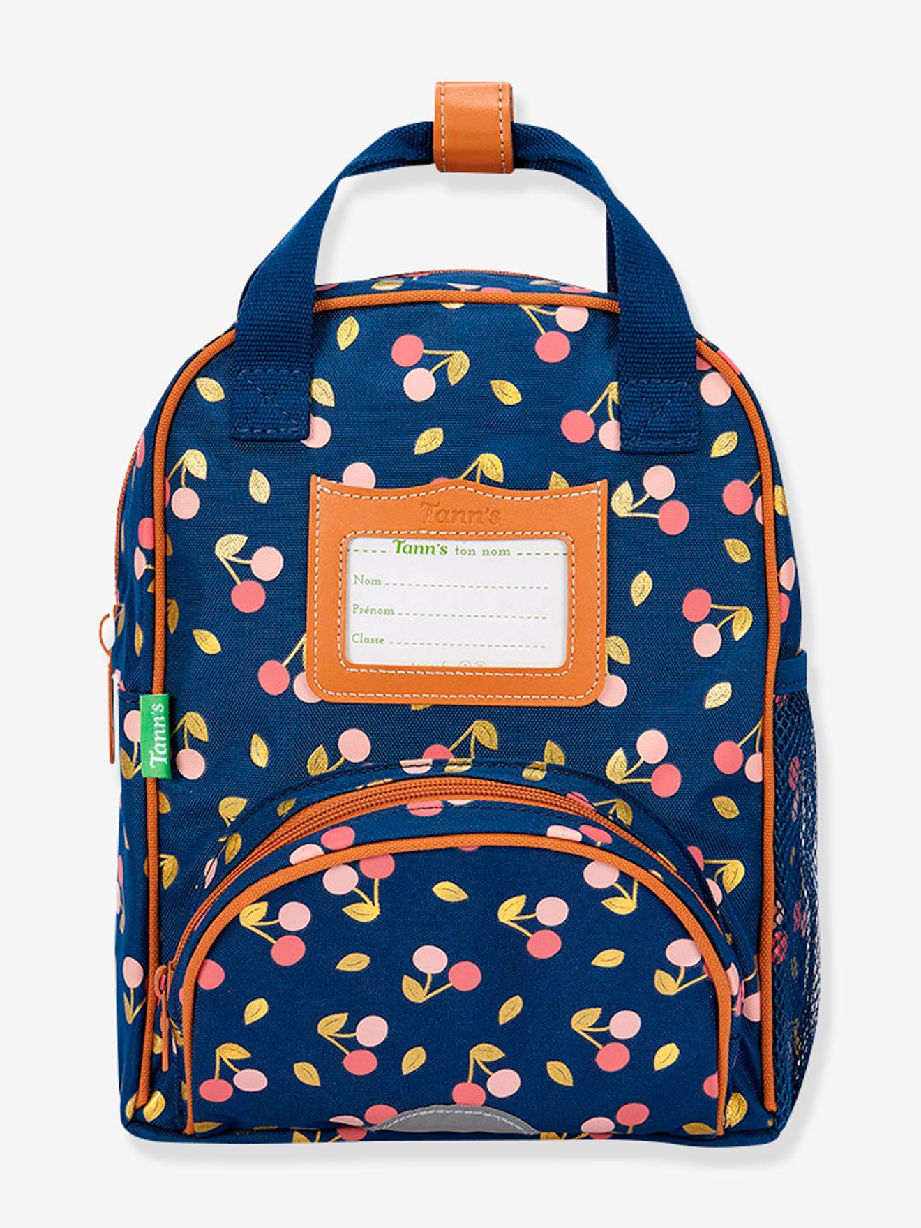 Mochila Alexa da Tann para meninas, azul médio com estampa.