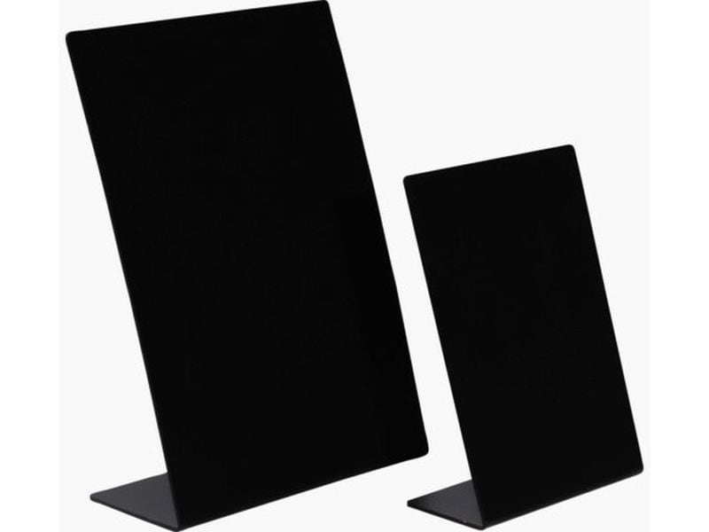 Exacompta Tischaufsteller A5-Hochformat, Schwarz Tisch-Kreidetafel