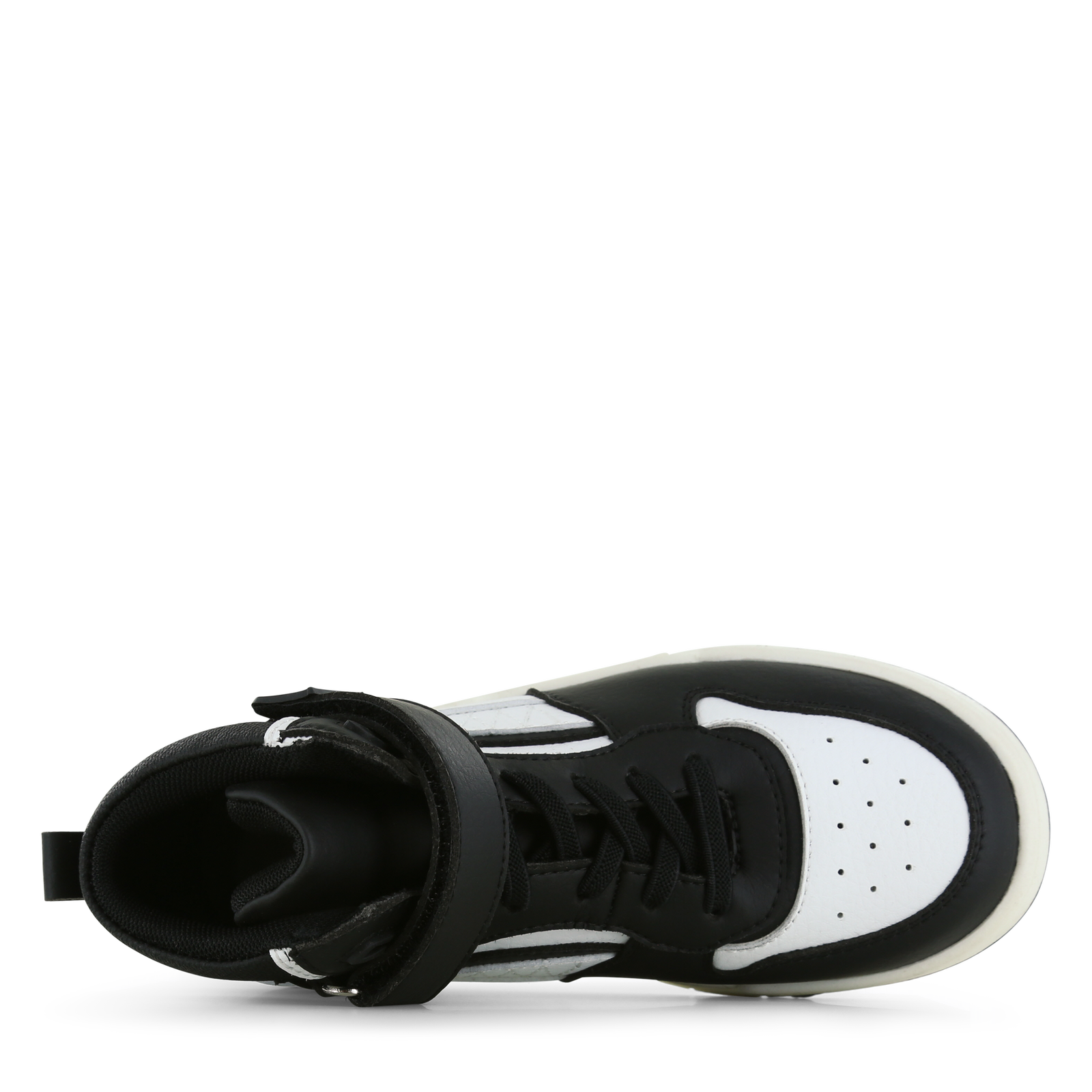 Shoesme zwart-witte basket sneaker Microleer | Sale