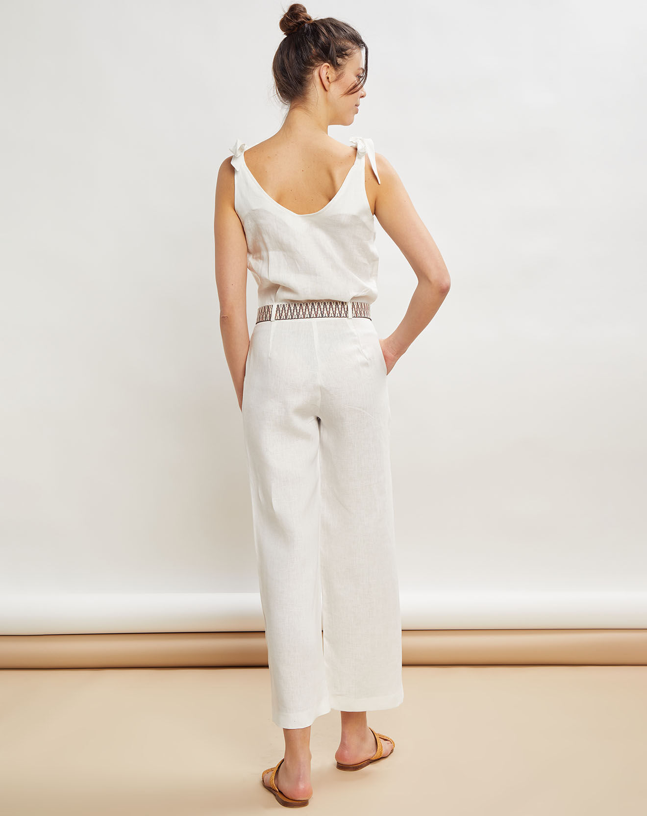 La Petite Francaise Combinaison 100% Lin Cecilia écrue