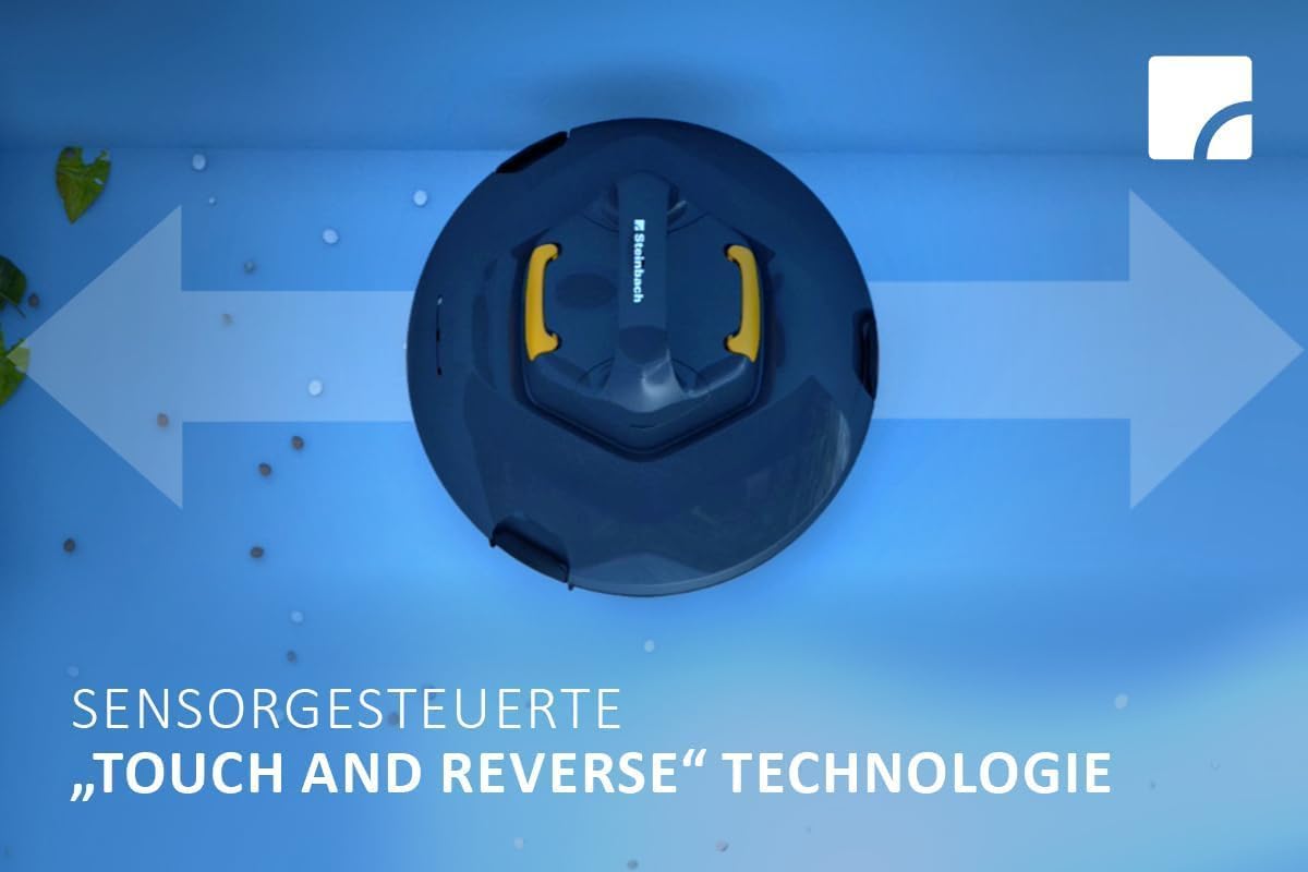 Steinbach Poolrunner ONE RXB 150 | Akku-Poolroboter für Becken bis 15m² | 110Min Laufzeit | 180μm Ultrafeinfilter | für kristallklares Wasser | kompakt & effizient | für Salzwasser geeignet