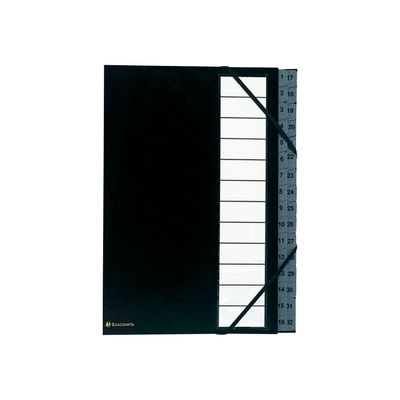 Exacompta Ordonator - Trieur alpha-numériques - 32 positions - noir