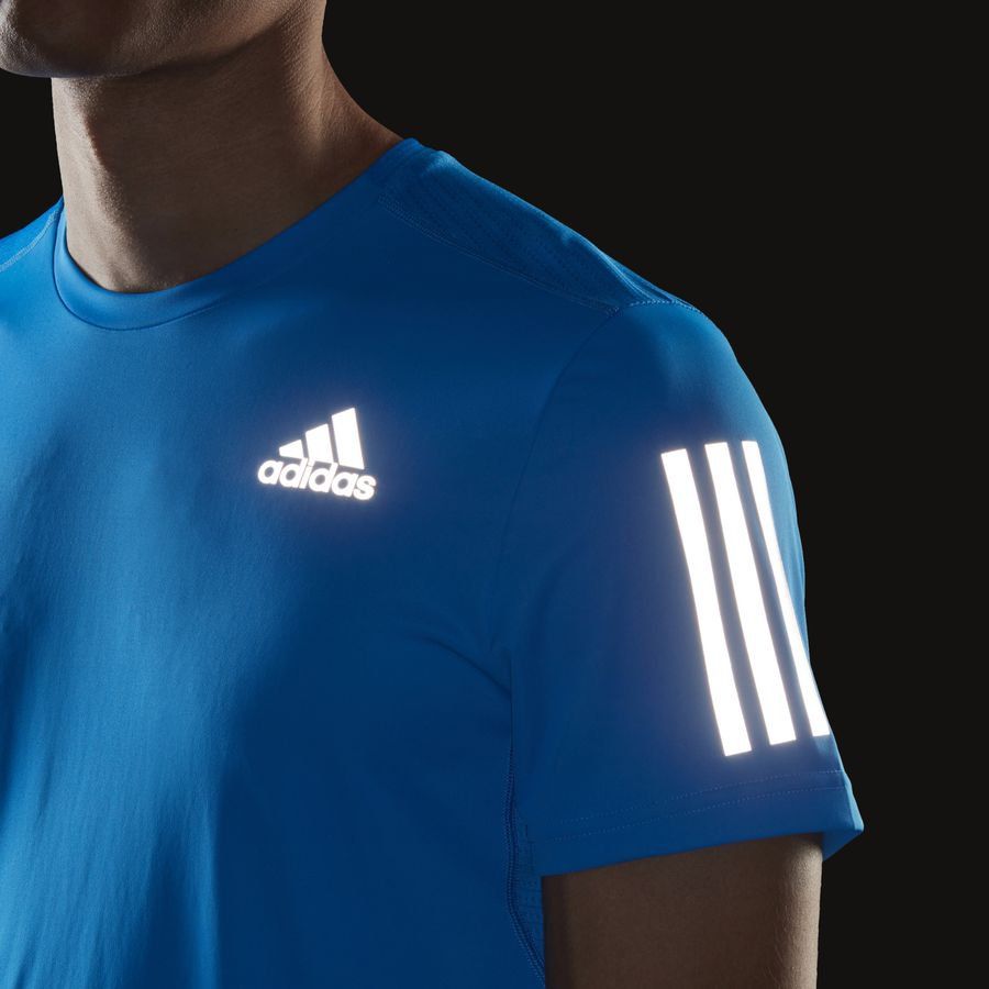 adidas T-shirt Running Own The Run - Bleu/Argenté