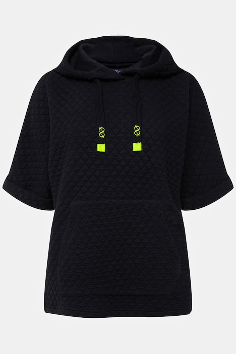 Sweat-Pullunder, Waffel-Jacquard, Kapuze, Kängurutasche, OEKO-TEX