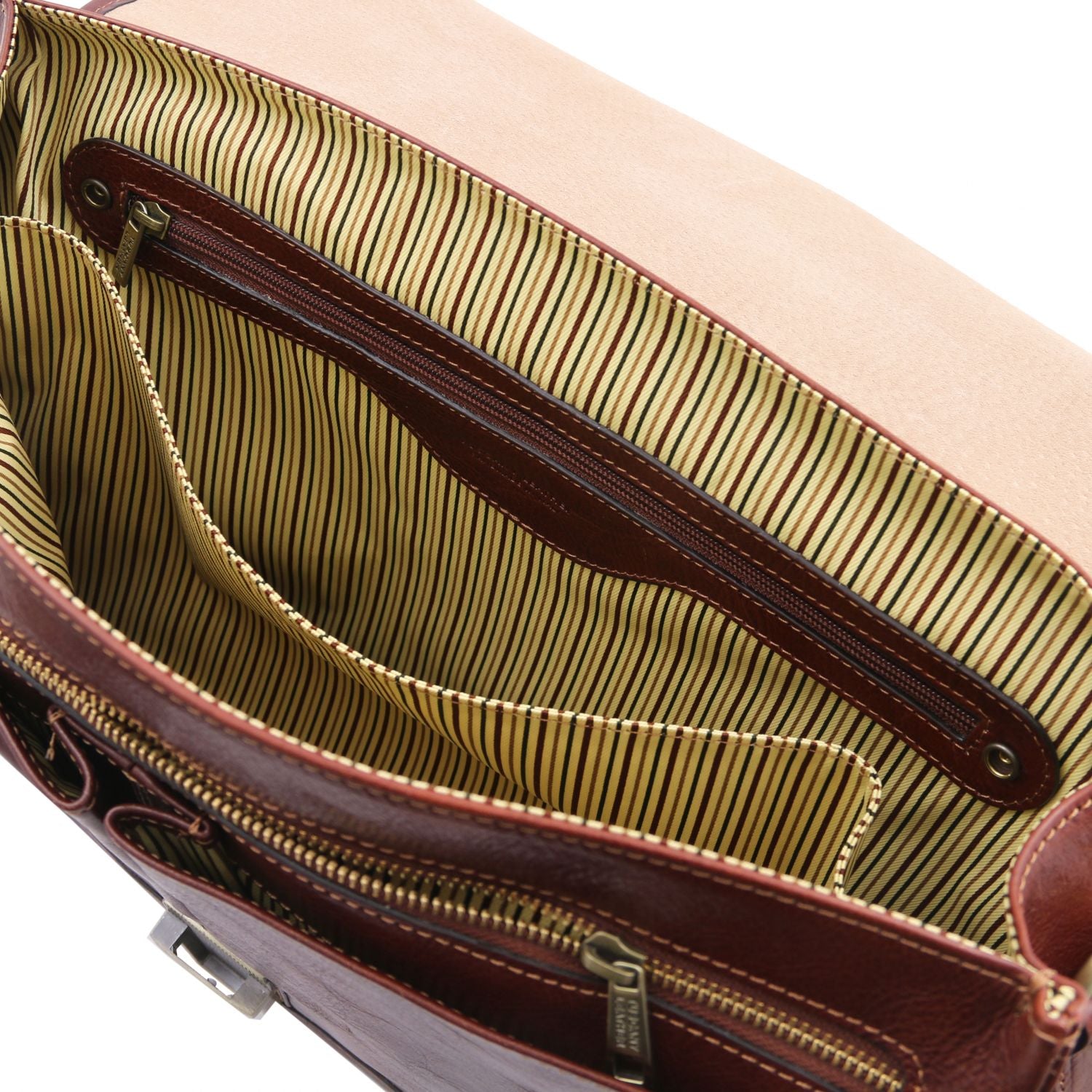TL142068 – Mantova – leren multi compartment TL SMART Aktetas with klep