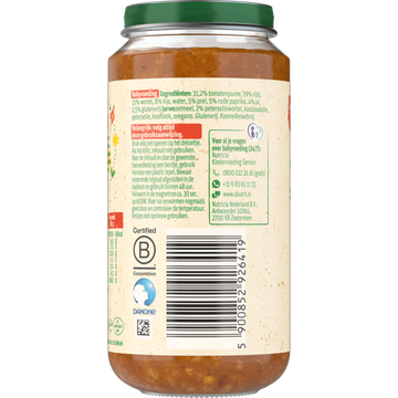 Olvarit 12+ Maanden Tomaat Kip Rijst 250g
