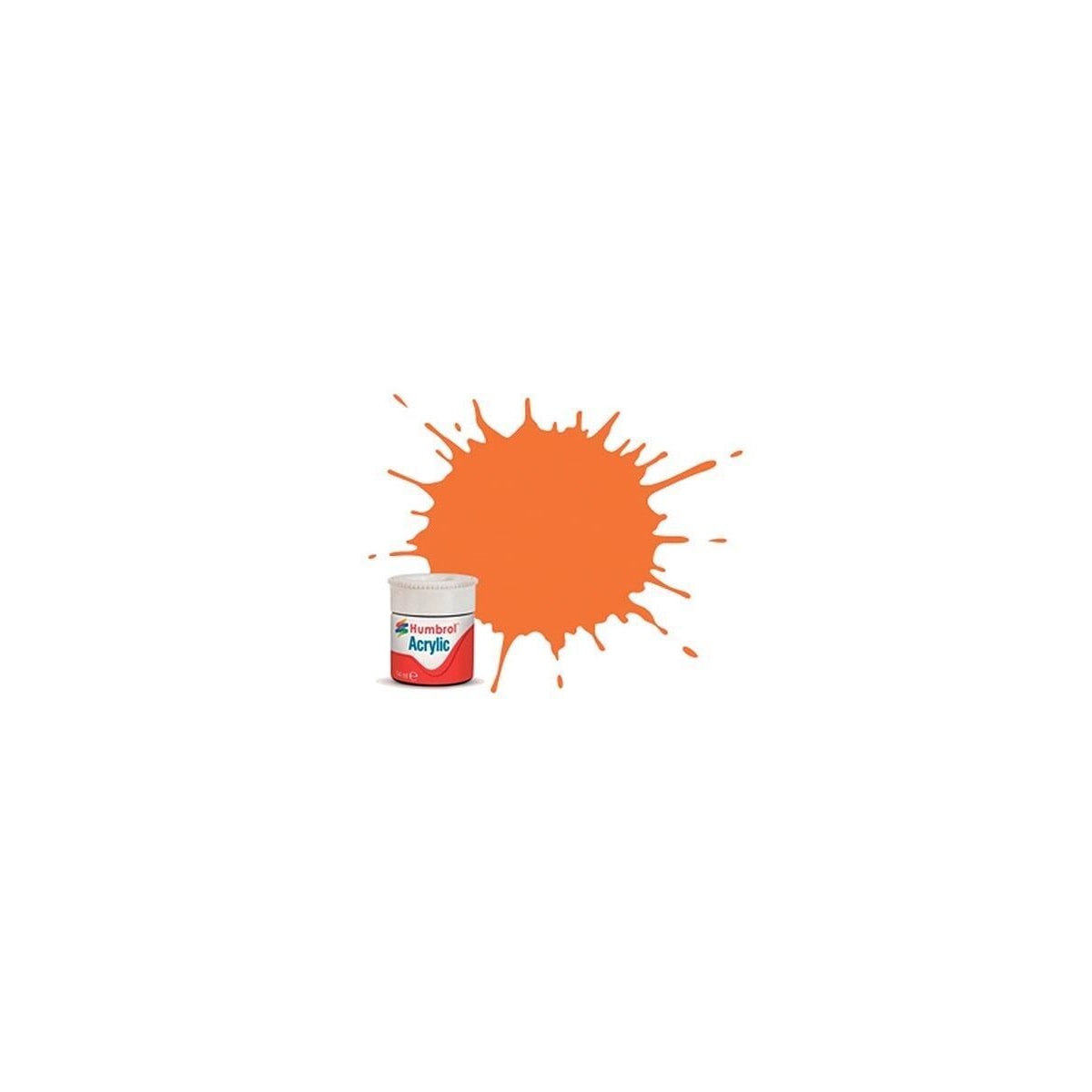 Akrylmaling oransje 14 ml - Klar erstatning