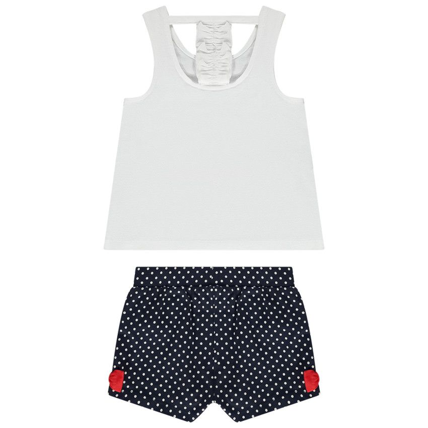 Ensemble 2 pièces en jersey pour bébé fille - Blanc