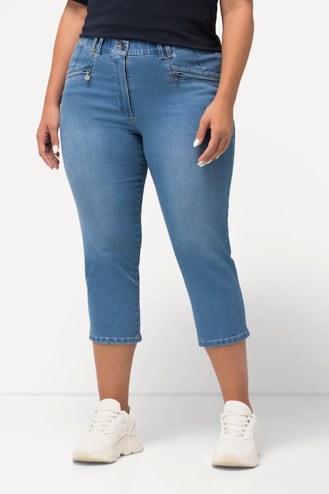 7/8-Jeans Mony, Elastikbund, Reißverschlusstaschen