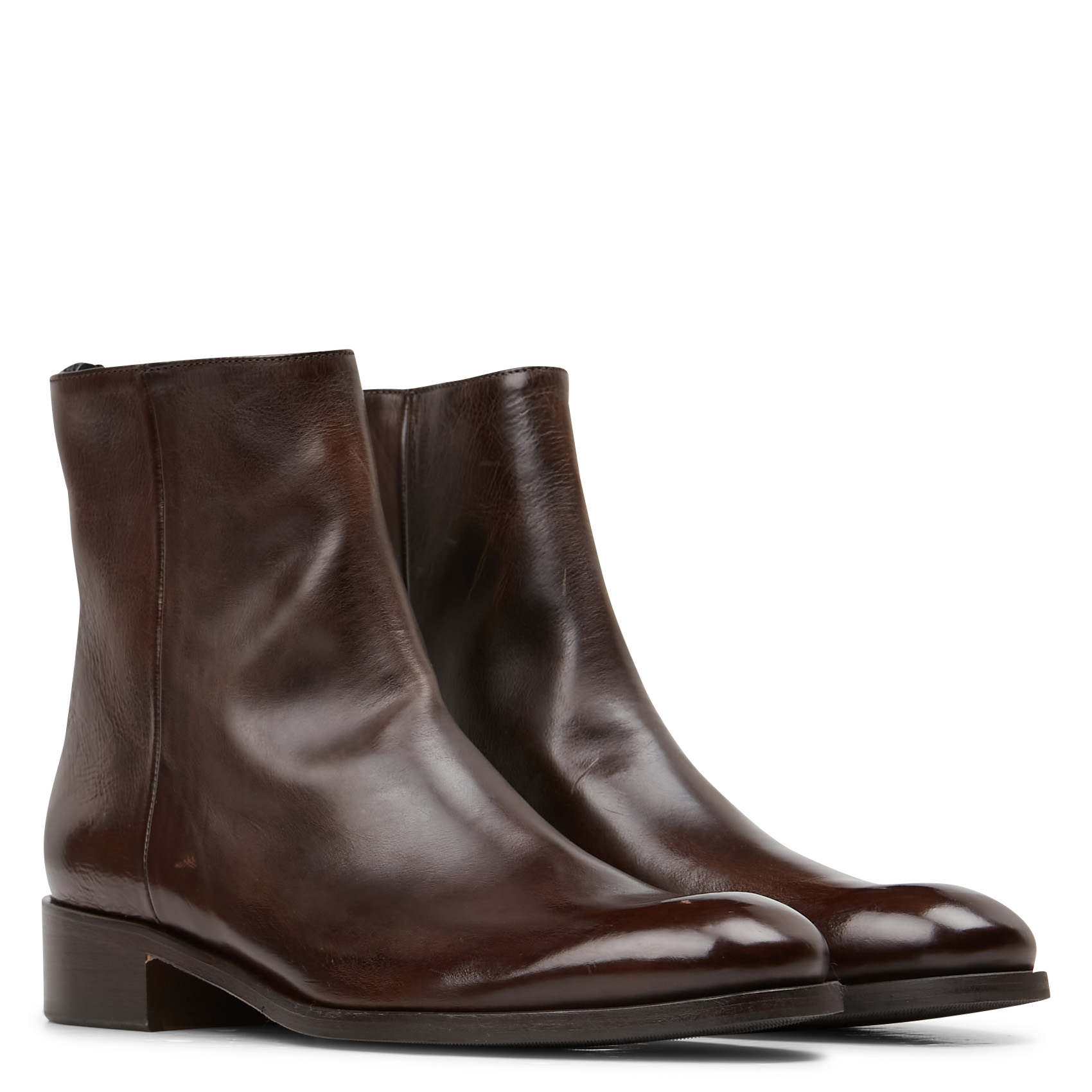 Bottines en cuir | Marron
