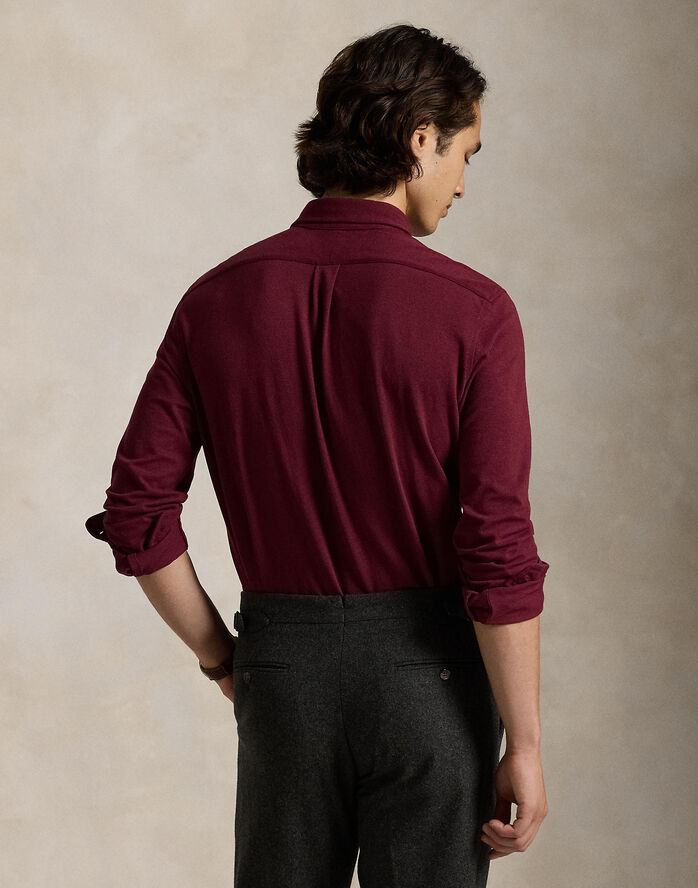 Polo Ralph Lauren FEATHERWEIGHT MESH-LSL-KNT Vintage port heather