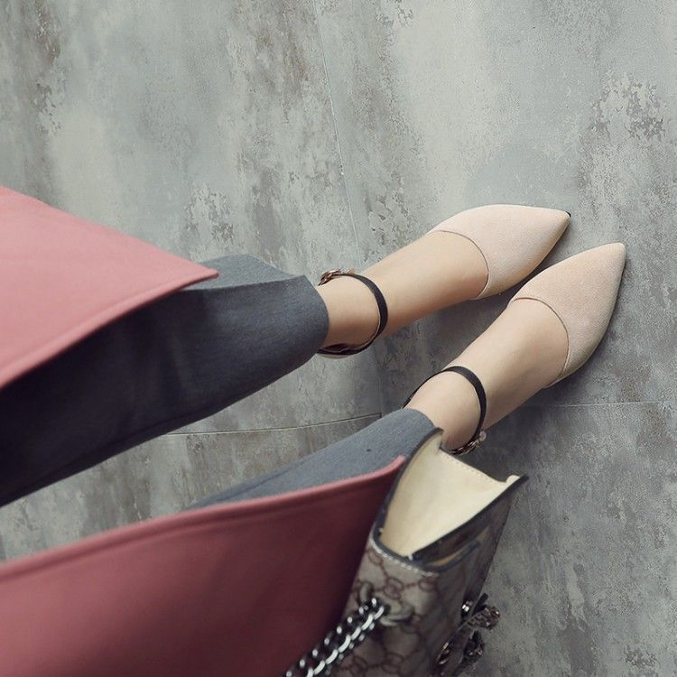 Megan - Color Panel Chunky Heel Sandalen