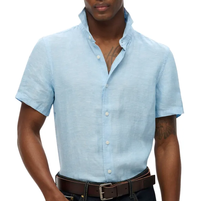 Superdry Vacation Linen SS Overhemd Heren