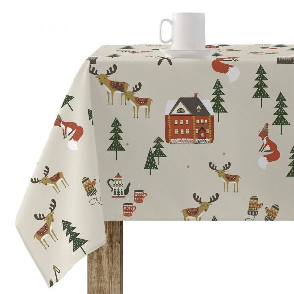 Muare Merry Christmas Resin Anti-stain Tablecloth 38 300x139 Cm Beige