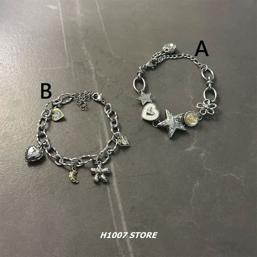 Lilafey - Hart Metalen Armband