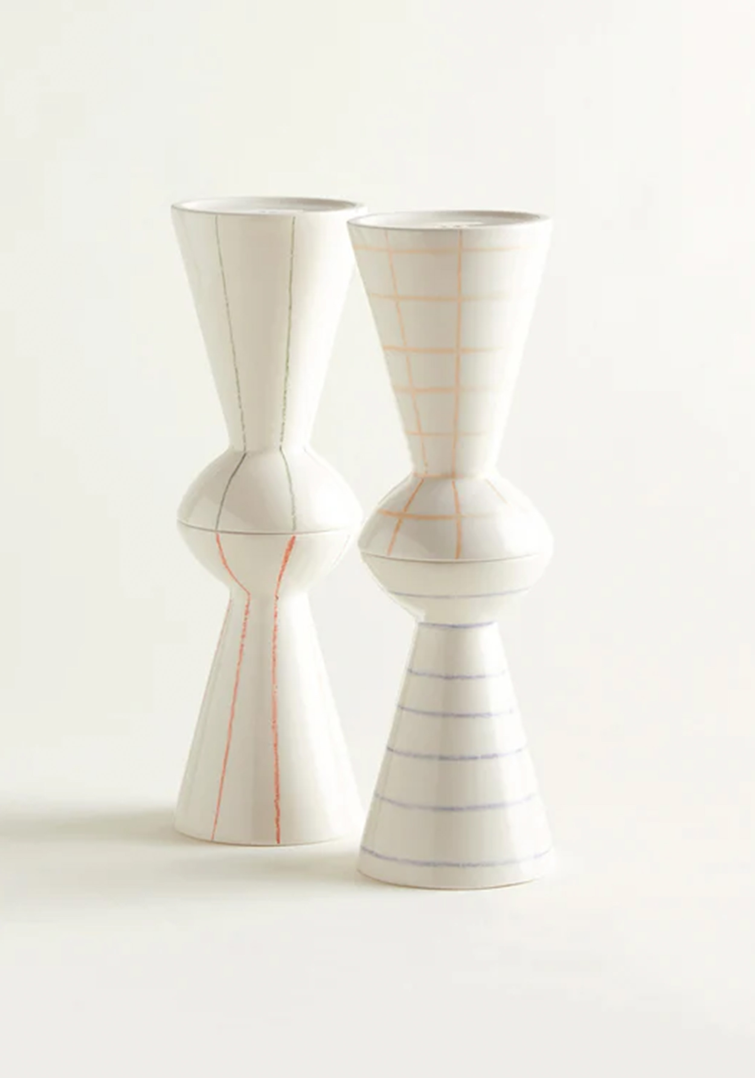 Onomao Kleine Vase Duartinho Aprikose Kariert