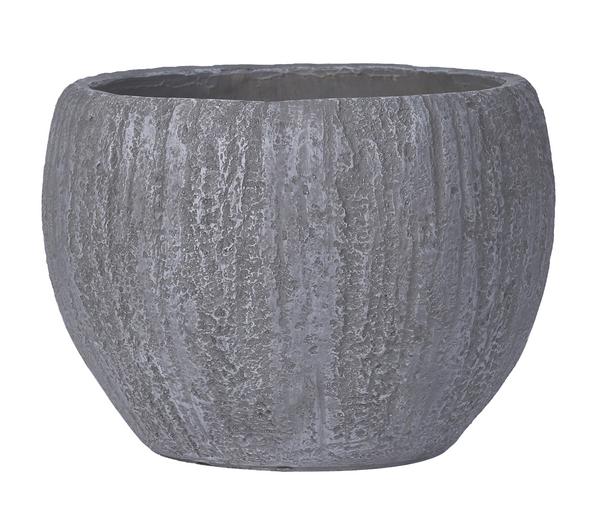 Dehner Kunststein-Topf Belfast, bauchig, grau