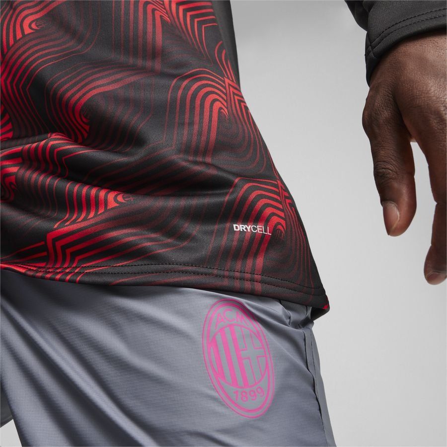 Milan AC Sweat Avant-Match - Noir/Rouge Manches Longues