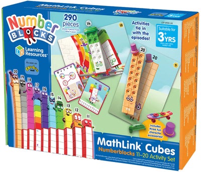 Learning Resources MathLink Numberblocks Matematikksett 11-20 Kuber