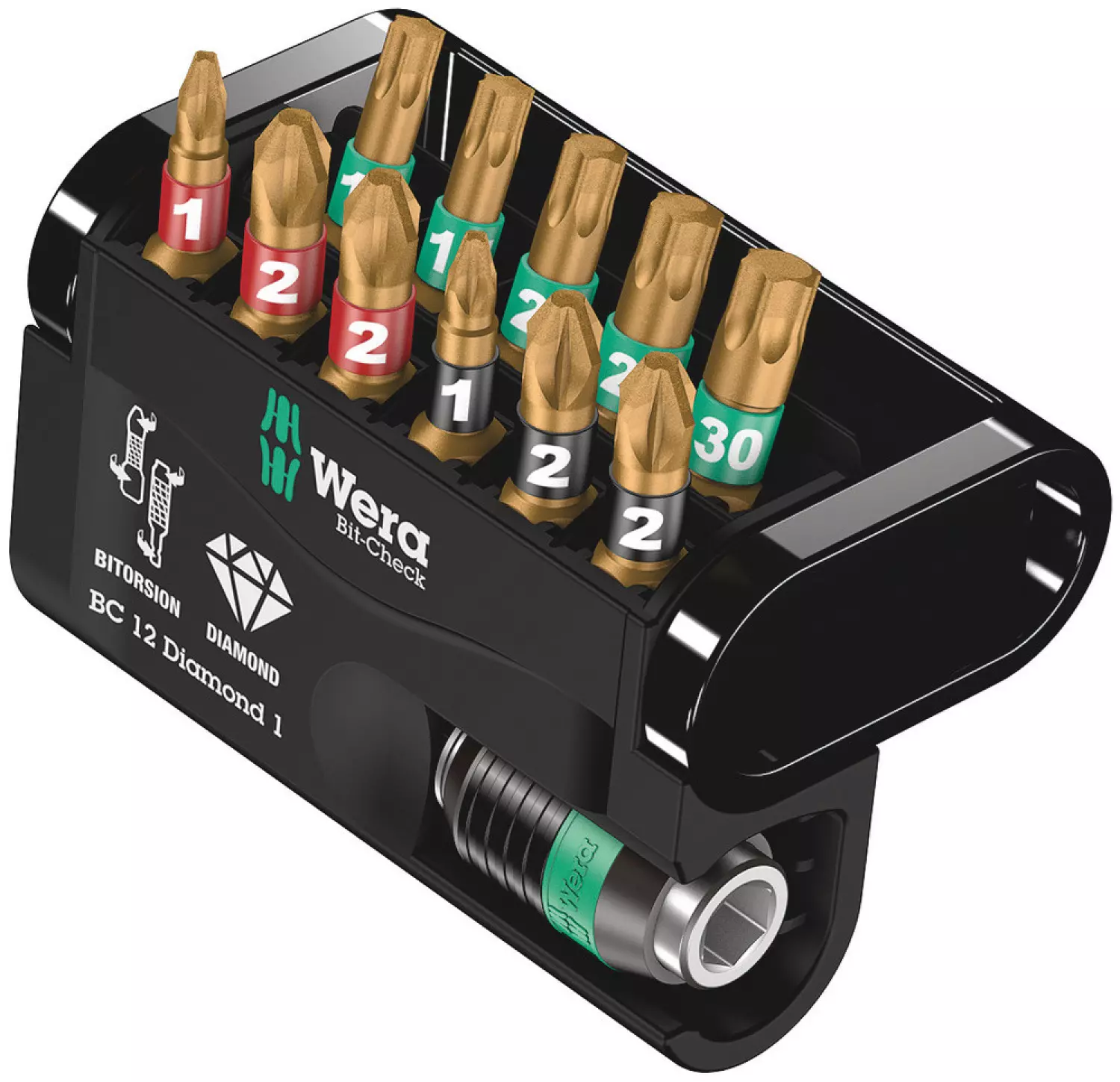 Wera 05136392001 12-delige Bit-Check Diamond 1 SB Bitset