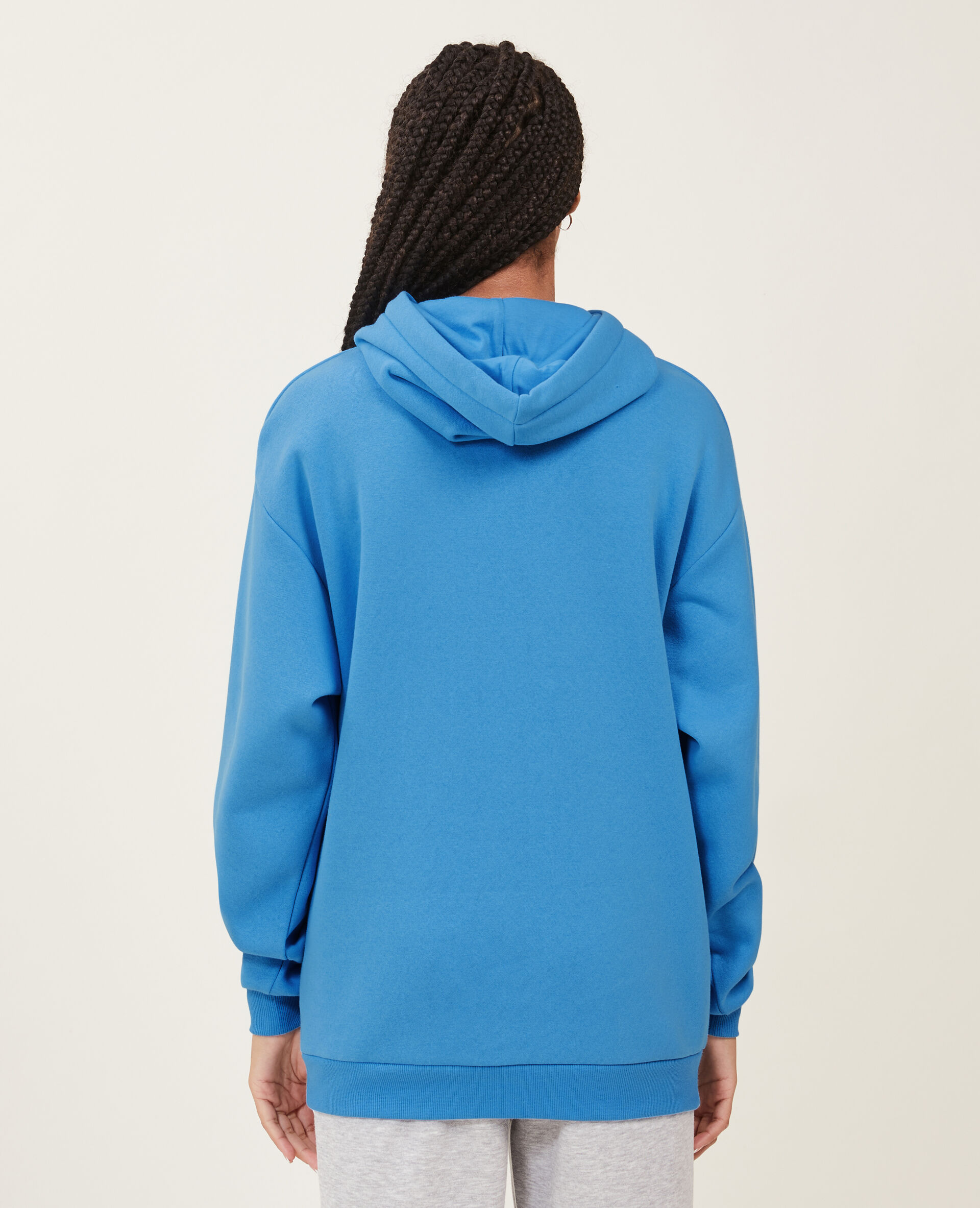 Sweat capuche oversize - Bleu
