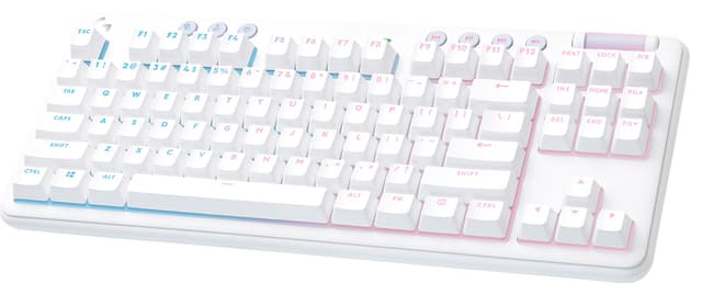 Logitech G715 Linear trådløst gaming tastatur (hvidt)