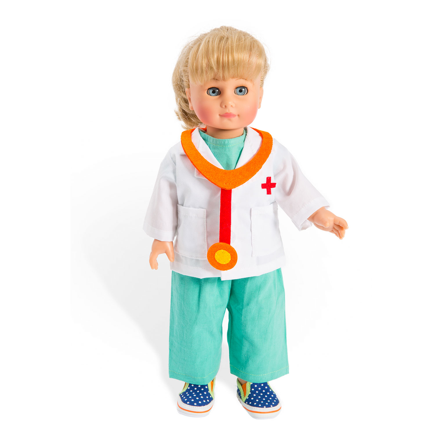 Poppen Doktersoutfit met Stethoscoop, 28-35 cm