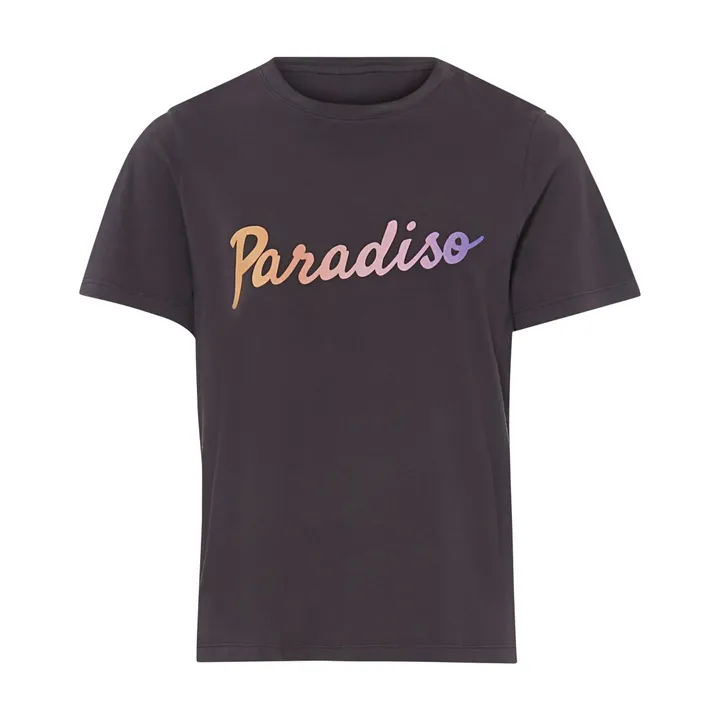 Alma Deia T-shirt Boxy Imprimé Sundown Coton Bio | Noir
