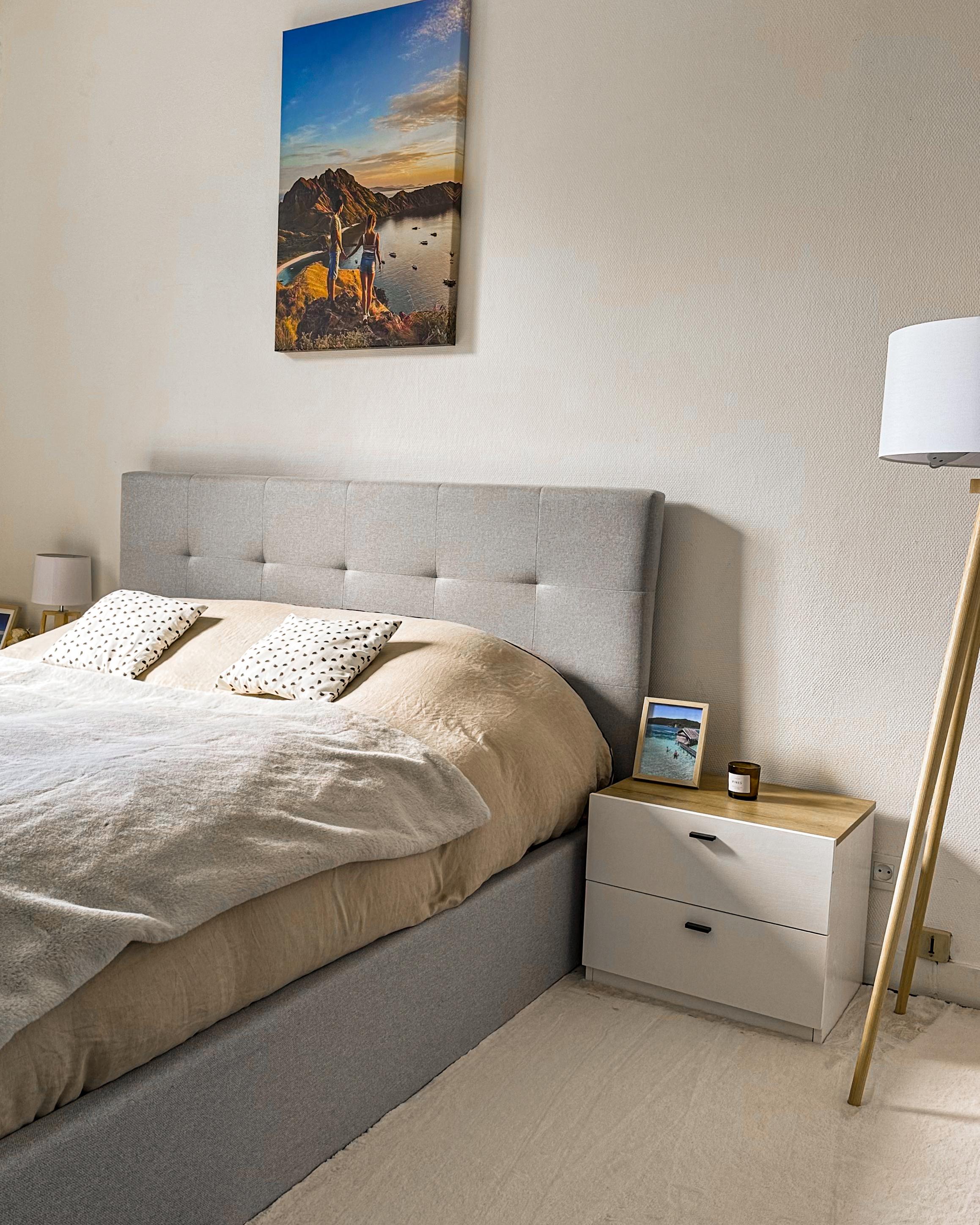 Staande lamp NITRA Eikenhout Wit