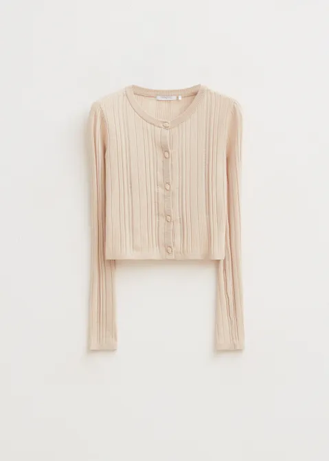 Vest met knopen zand (ZND.L)