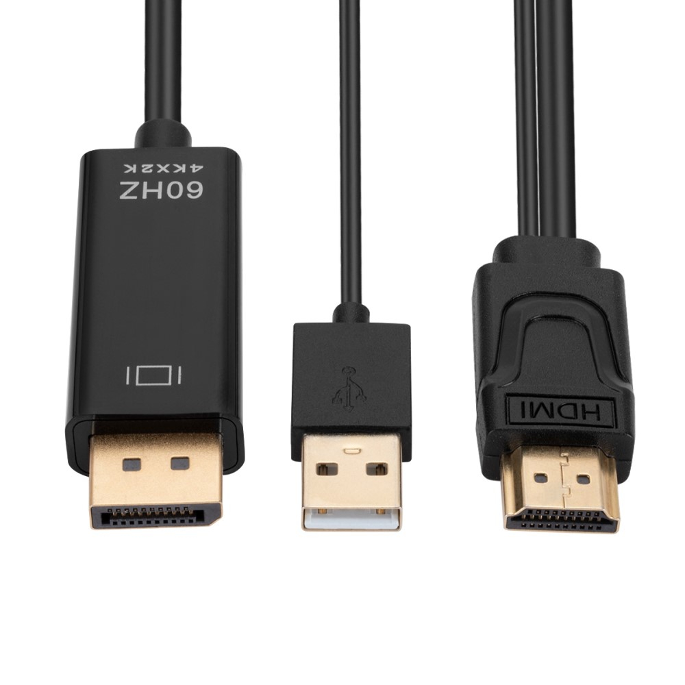 (1.8m) HDMI 1.4 auf DisplayPort 1.2 Adapter Konverter Kabel - Schwarz