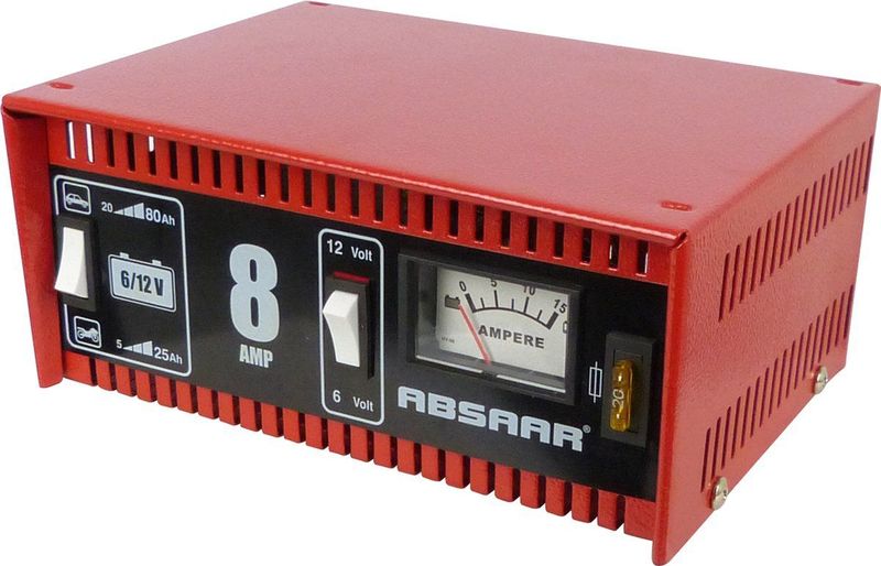Absaar - Batterijlader 8A - 6/12V - Professionele AccuLader