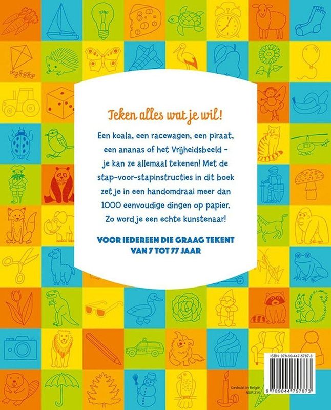 Ik Kan 1000 Dingen Tekenen - Tekenboek - 1000 Voorbeelden - Stap-voor-stap