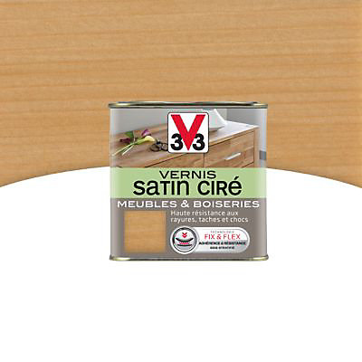Vernis meubles et boiseries V33 Satin ciré chêne clair satin 0,25L