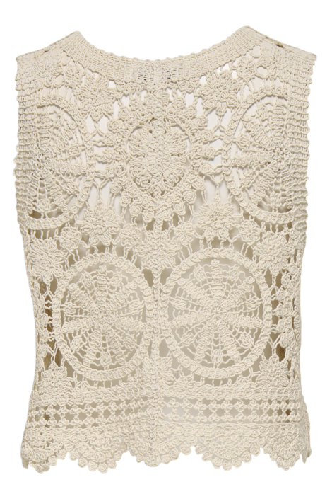 Jacqueline de Yong beige dames gilet