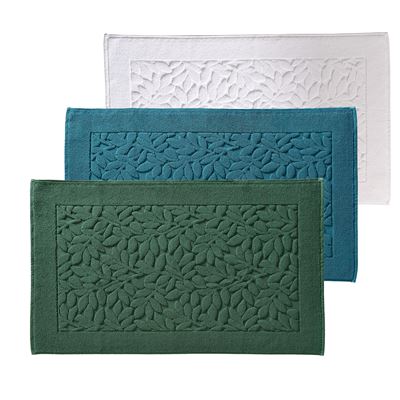 Tapis de bain, motif feuillage - 800 g/m²