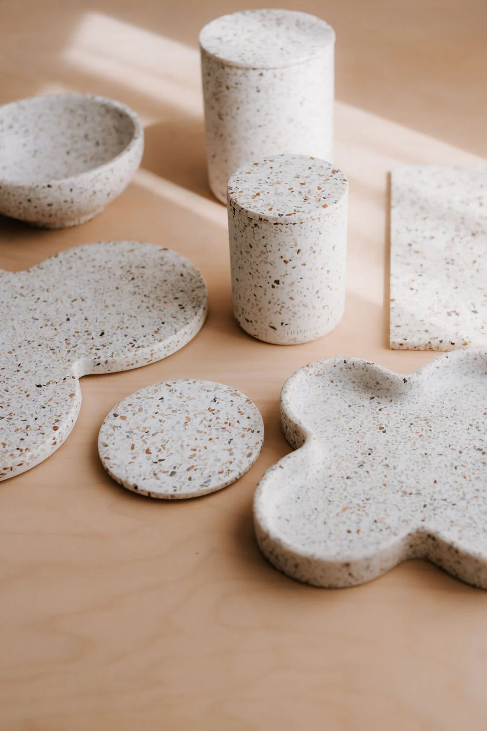 Humdakin  Lucca terrazzo vase m.låg - rød/beige