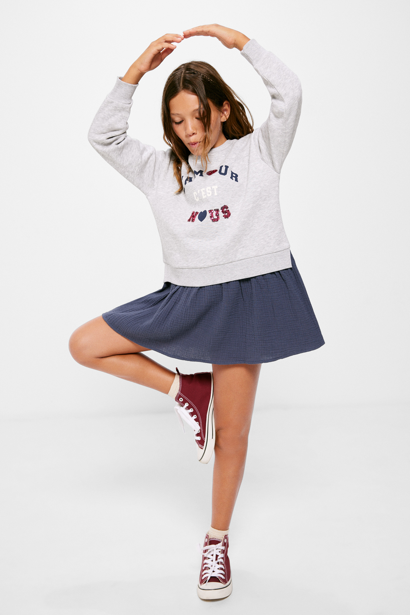 Vestido de moletom infantil