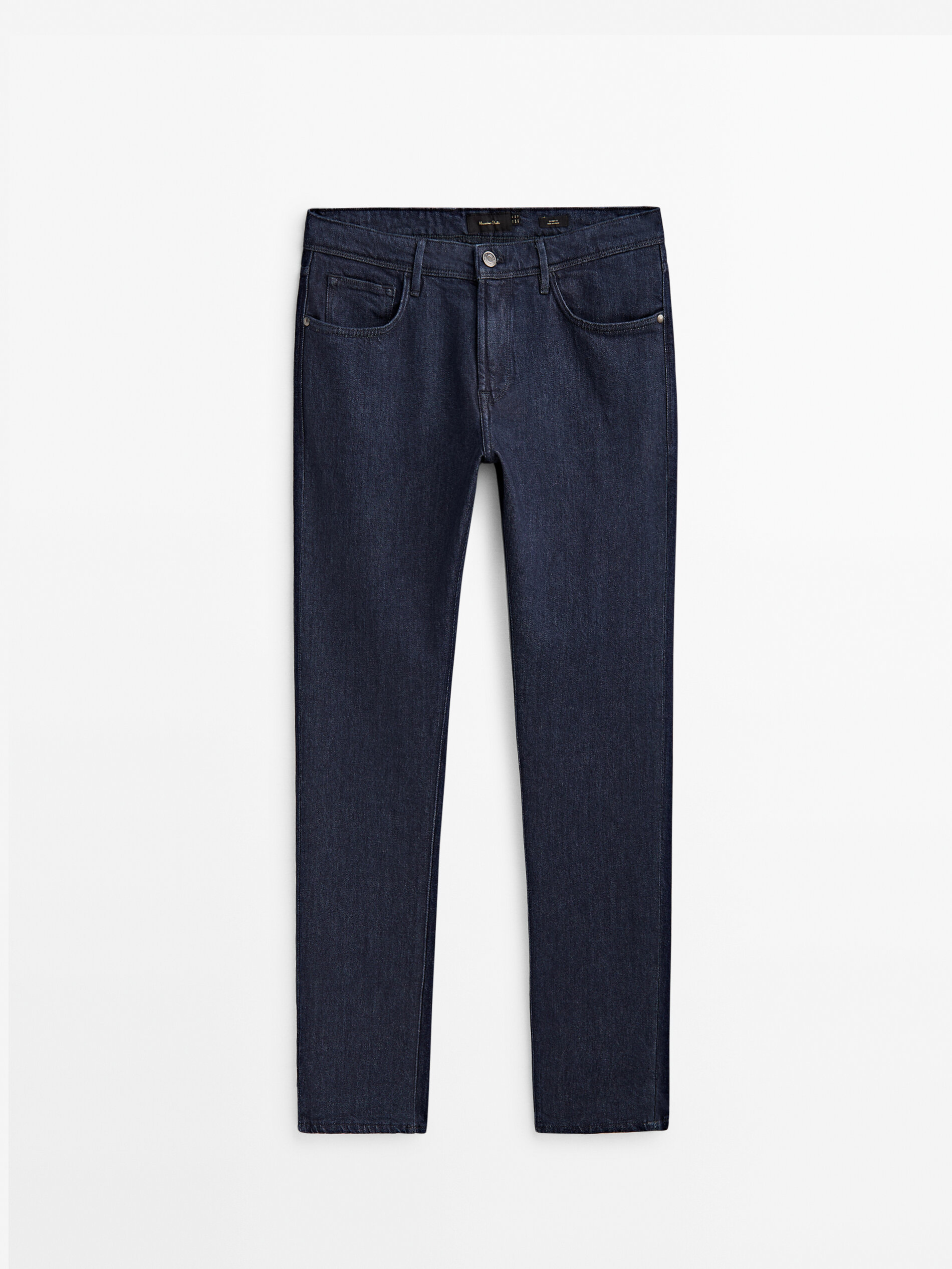 Calça jeans slim fit com zíper aberto - INDIGO