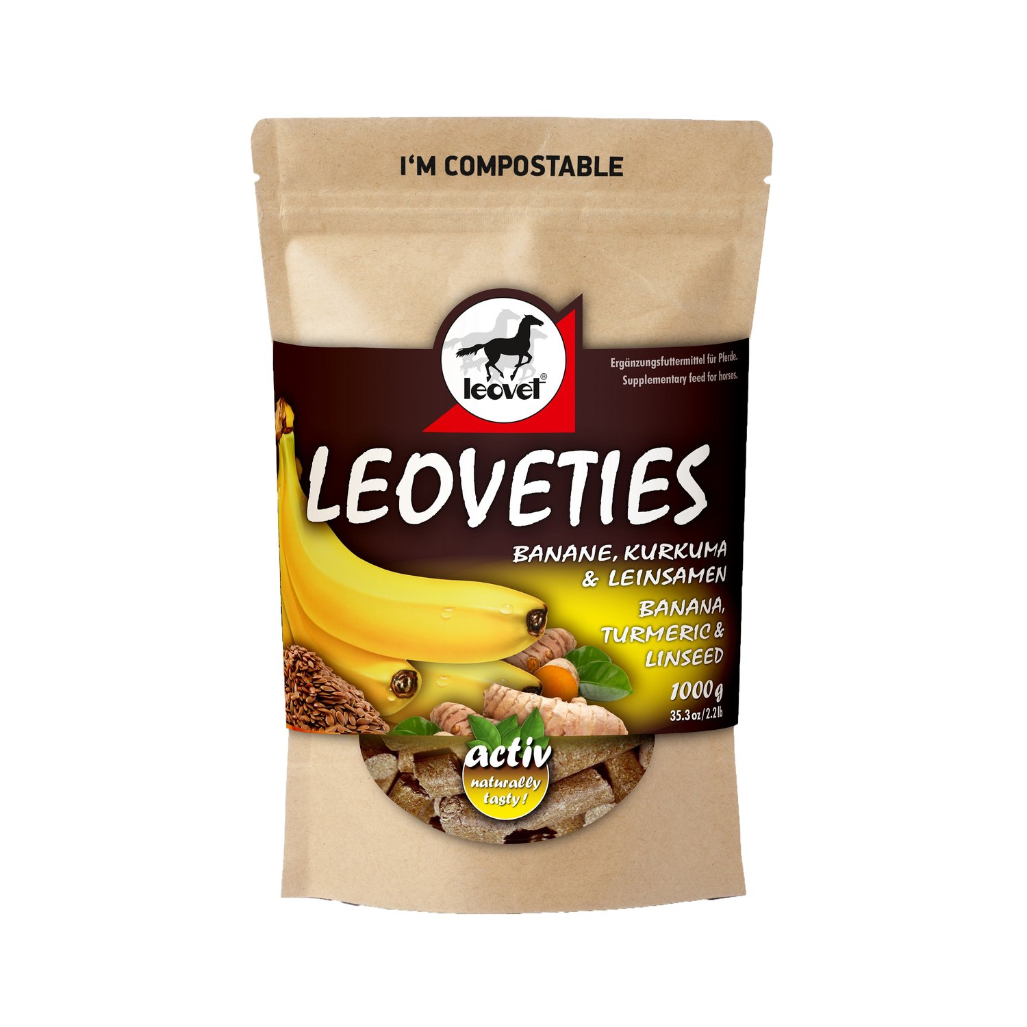 leovet Leckerli Leoveties Banane & Kurkuma & Leinsamen  - 1 kg