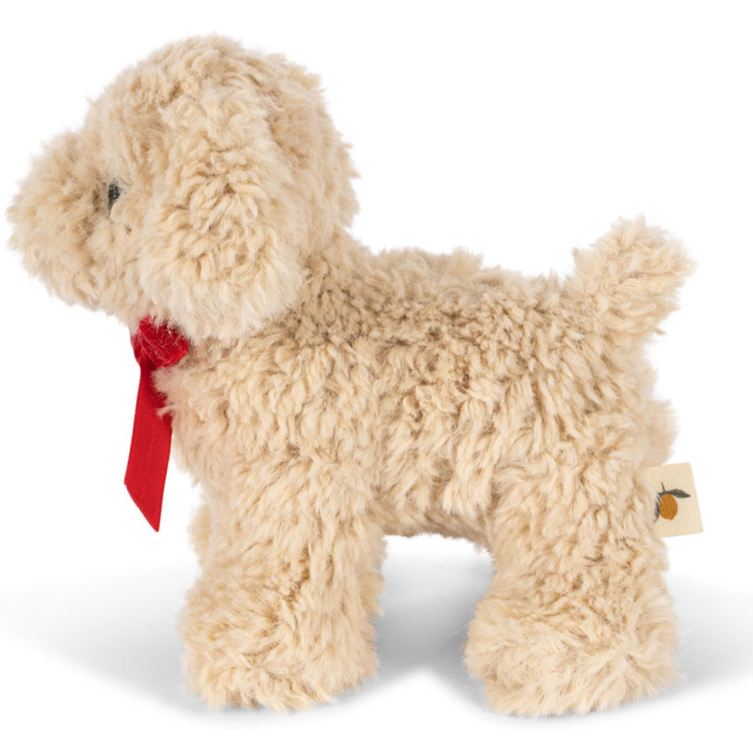 konges sløjd knuffelhond - beige - 12 cm