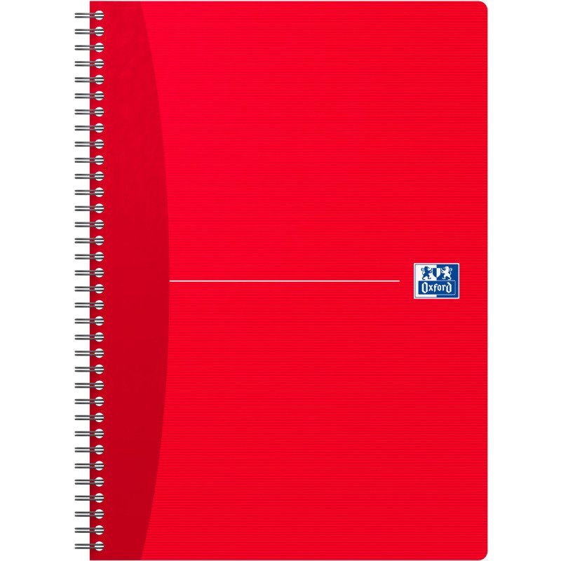 Cahier spirale Oxford Essentials A4 21 x 29,7 cm - ligné 180 pages - couleurs assorties