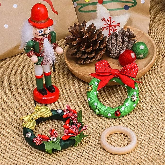 (6er Set) Ø45mm Holz Ringe DIY Naturholz Bastel Ringe für Baby Spielzeug / Makramee / Pflanzenaufhänger