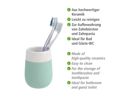 Gobelet pour brosse à dents en céramique 