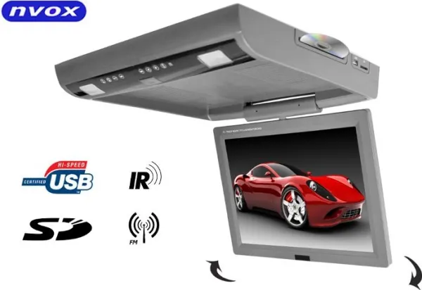 Nvox LCD-loftmonitor 15' med DVD USB SD (RF1505D GREY)