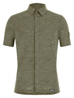 Chemise Technique Manches Courtes Santini Summer Gravel Khaki