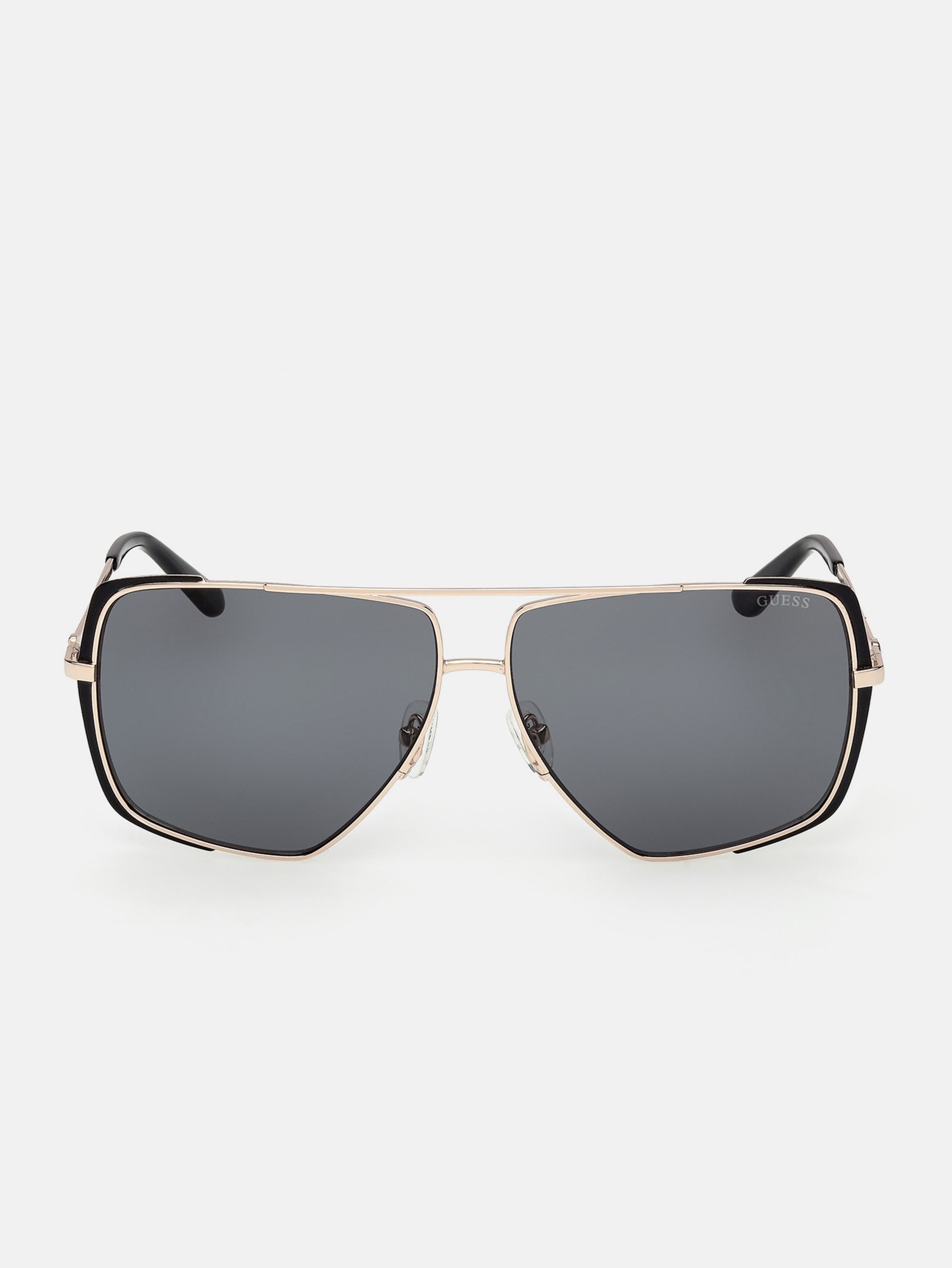 Óculos de sol aviador de metal oversized