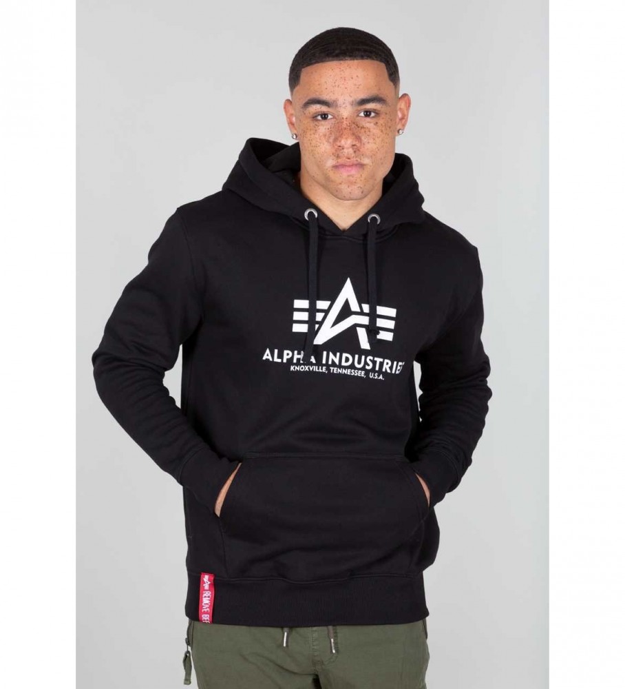 Moletom básico preto da Alpha Industries